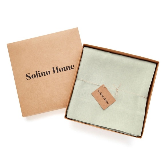 Solino Home 100% pure Linen Curtain Sage Green 52 x 84 Inch - Picture 1 of 10